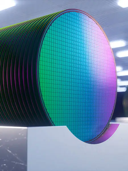 Stack of silicon wafers